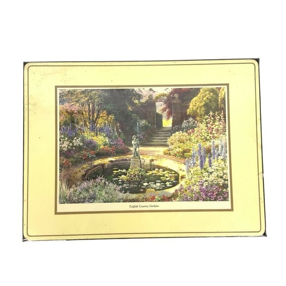 Royal Table English Country Gardens Placemats Set Of 4 Cork Backing Made In UK - Picture 1 of 4